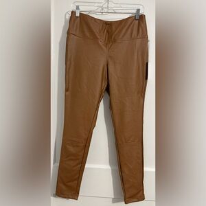 a new day Camel Faux Leather Pants NWT